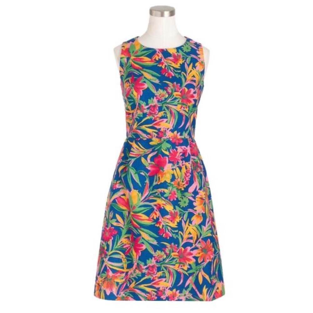 *EUC* J Crew Bright Floral Sheath Dress